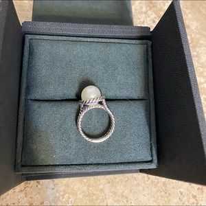 David Yurman pearl cable ring